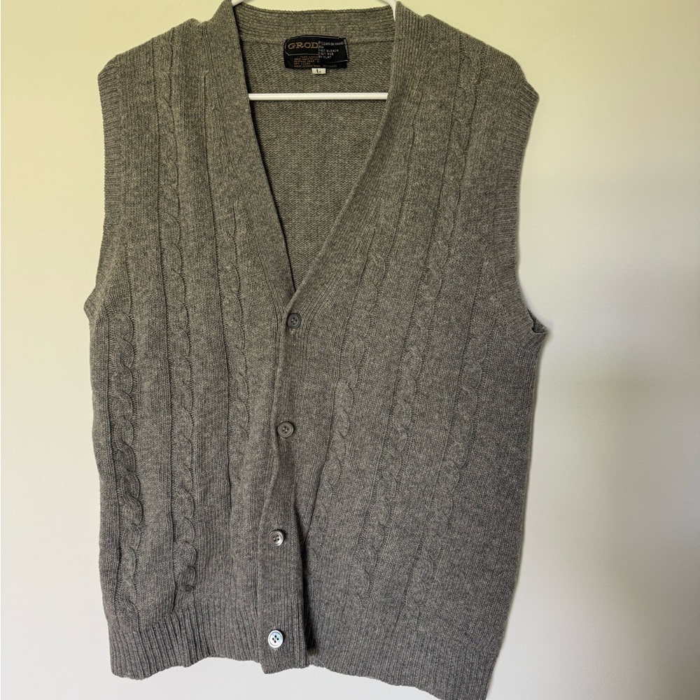 Grodins vintage lambs wool sweater vest